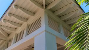 pvc louvers stained for home exterior | HB