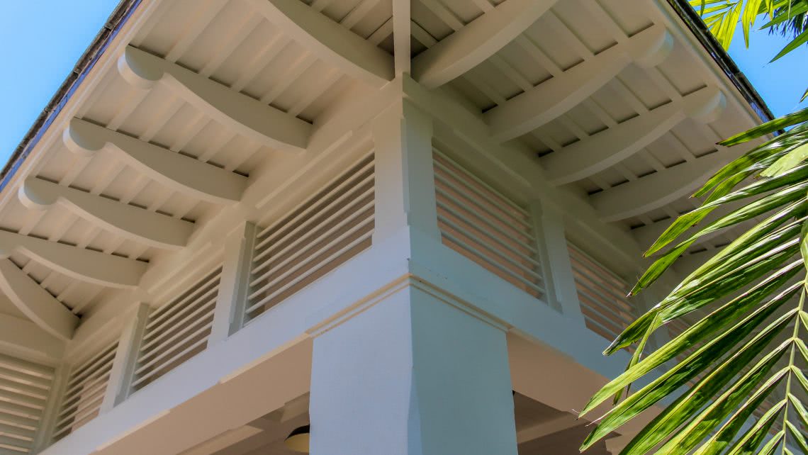 pvc louvers stained for home exterior | HB