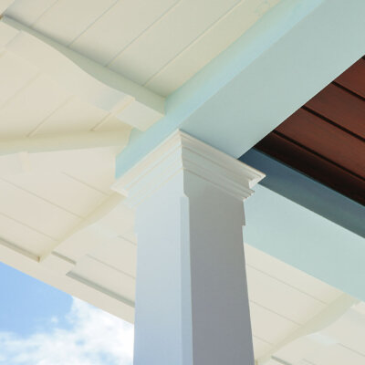 pvc rafter tails and pvc column wrap