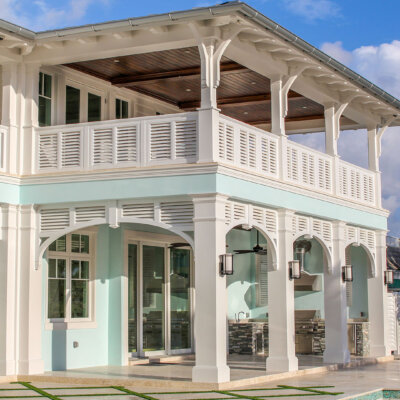 Architectural millwork elevations with pvc brackets, rafter tails and soffit by HB