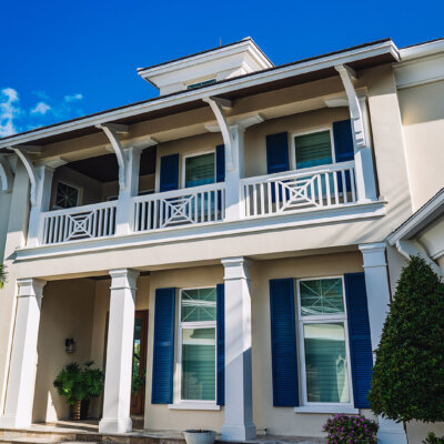 Architectural millwork elevations with pvc brackets, rafter tails and soffit by HB