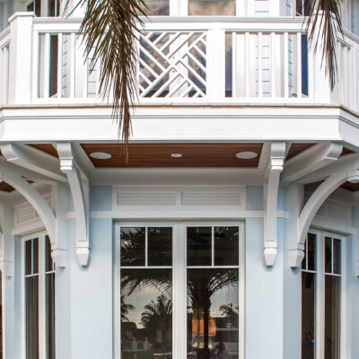 Architectural millwork elevations with brackets, rafter tails and soffit by HB