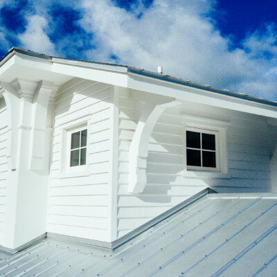 Architectural millwork with brackets, rafter tails and soffit by HB