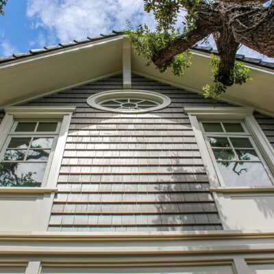 Architectural millwork with brackets, rafter tails and soffit by HB