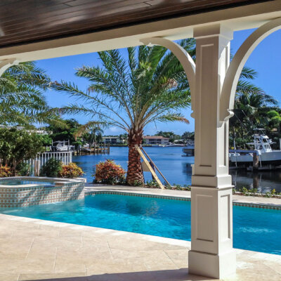 pvc column wraps on a coastal florida home