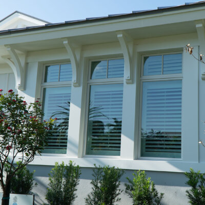 Architectural millwork with brackets, rafter tails and soffit by HB