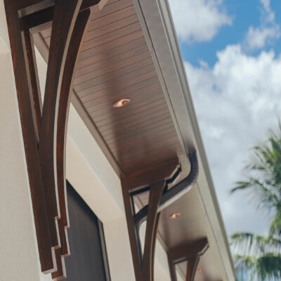pvc brackets attached a soffit system by hardie boys inc