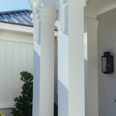 pvc columns with pvc brackets