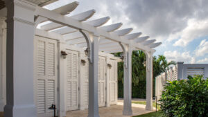 pvc pergola on florida home