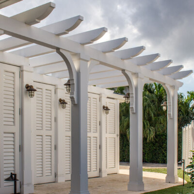 pvc pergola on florida home