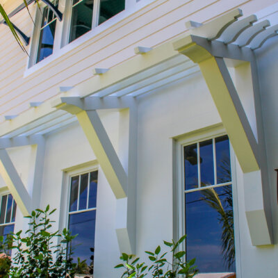pergola above windows