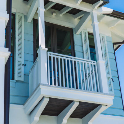 elevation on a florida home with rafter tails