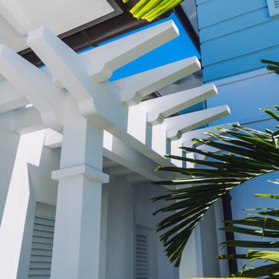 Small Trellis with Rafter Tails for Coastal Homes | HB