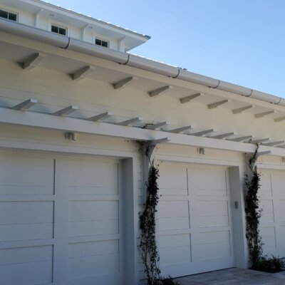 Rafter tails on Garage Trellis for Coastal Homes | HB