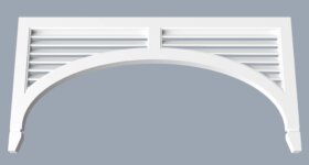 Long Semicircle Louver for Exterior Homes | HB