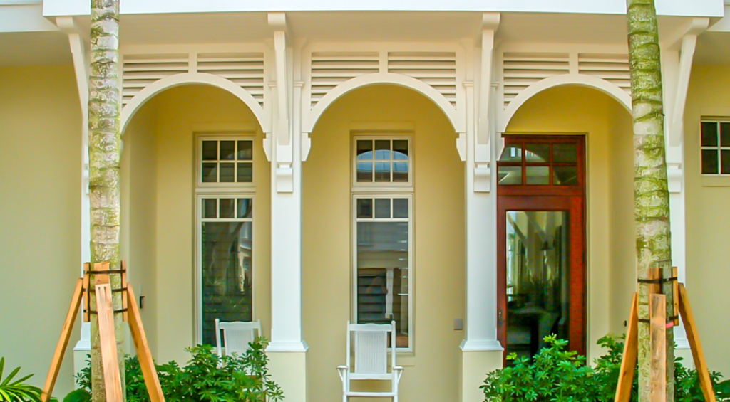 hb elements exterior millwork. Home with rafter tails, pvc brackets and other exterior trim.