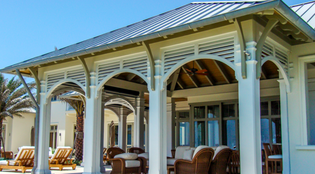 hb elements exterior millwork. Home with rafter tails, pvc brackets and other exterior trim.