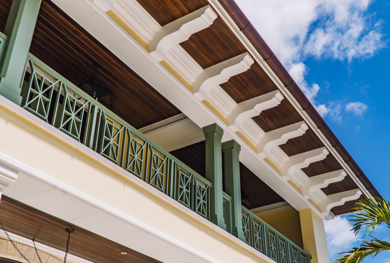 rafter tails on a soffit ceiling