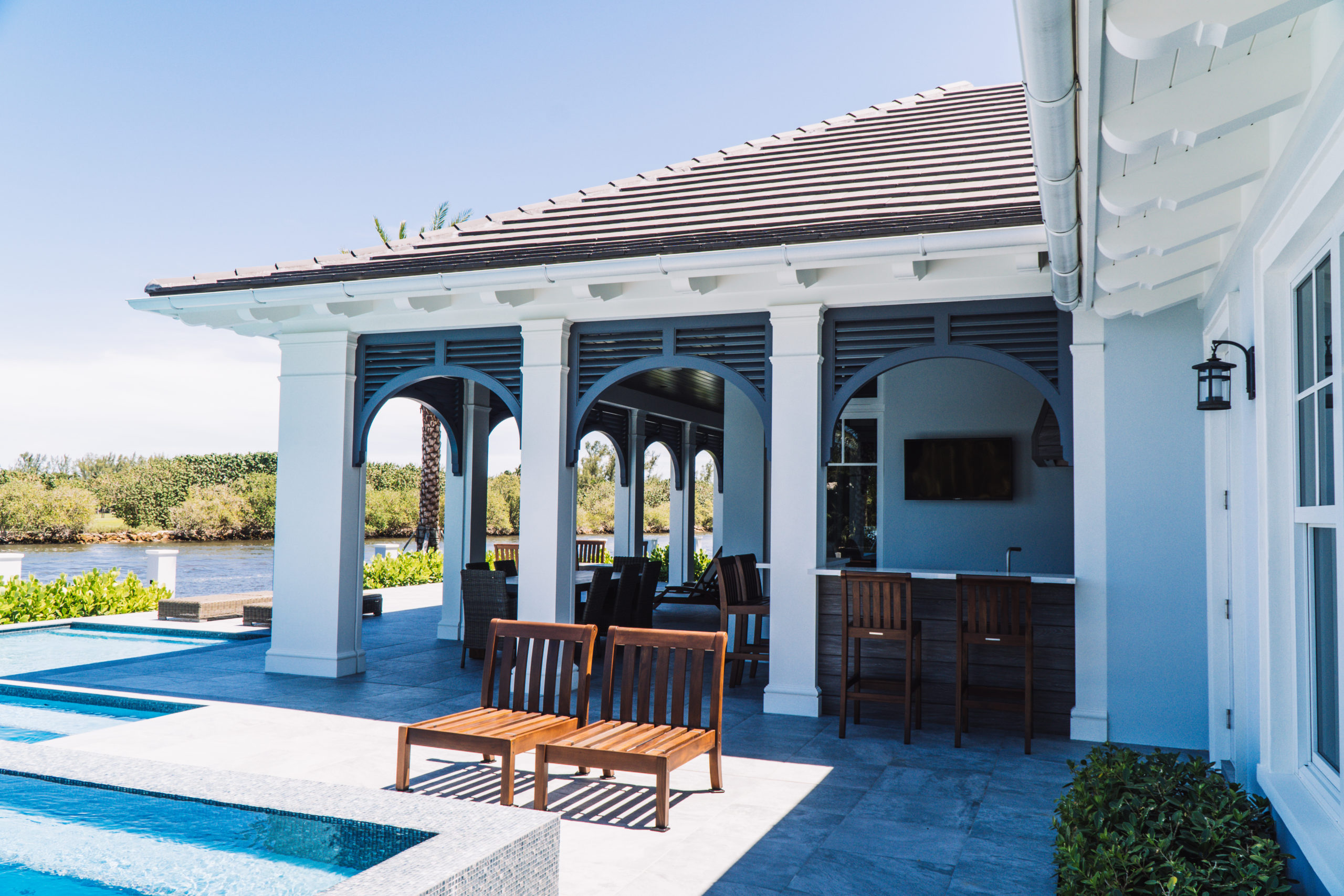exterior architectural millwork trim on a home