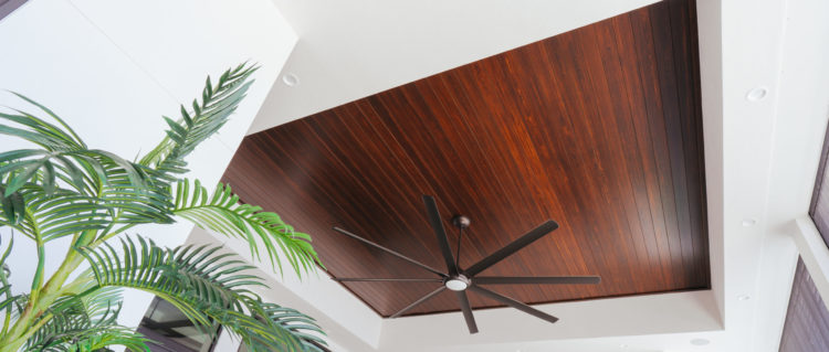 soffit ceiling with element stain series finish