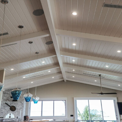 indoor Home design Soffit system. Soffit ceilings made by hardie boys inc